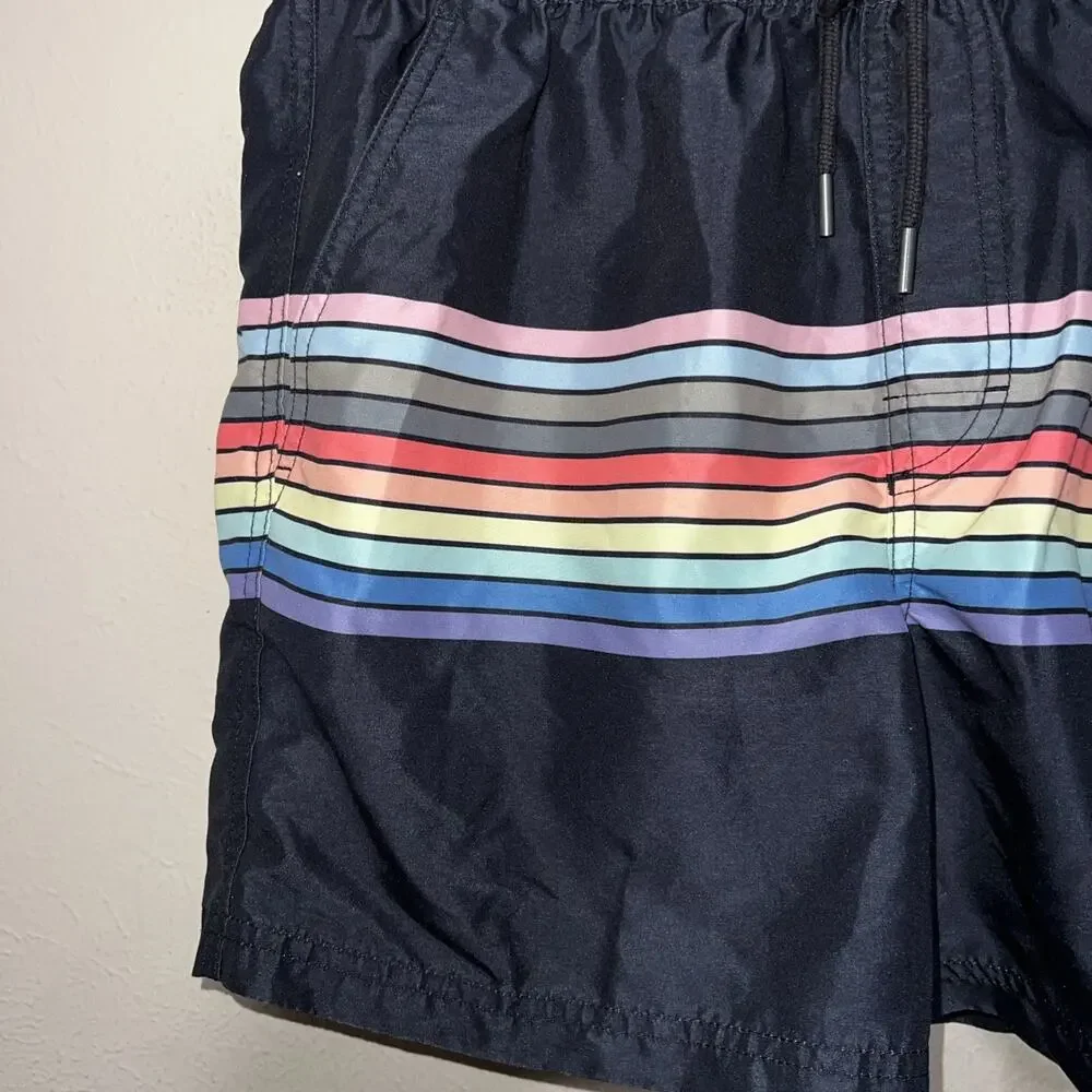 American Eagle Swim Trunk Size S Modern Retro Black Multicolor